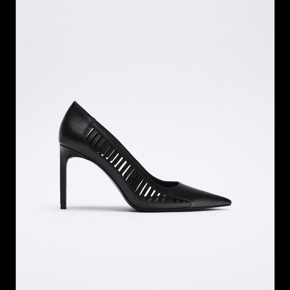 Zara heeled shoes with cut out toe